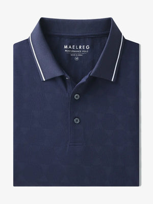 Folded view of Modern Texture Stylish Polo in NAVY color.