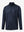 Heather Pinstripe Brushed Dry Fit Quarter Zip Pullover in navy geo, 3D front chest view with quarter zip design
