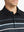 Front chest view of model wearing Chest Print Polo Shirts in BLACK1