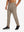 Front lower body view of model wearing soft sweatpants with 4 zipper pockets in light brown heather