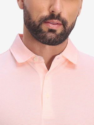 Comfy Breathable Pin-Stripe Golf Polos