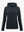 3D front view of women's lightweight hoodies pullover in dark grey, showing clean and sporty look.