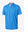 3D view of blue wave dolphin stretch printed collarless henley golf shirts.