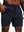Front lower-body view from waist to knees showing stretch of NAVY 2 in 1 Running Sports Shorts with Liner