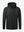 Lightweight water-repellent softshell hooded jacket in black, clean 3D front view highlighting sleek outdoor design.