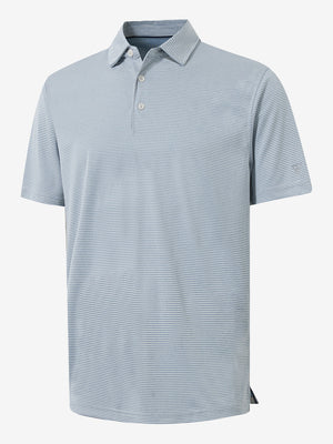 3D rendering of white light blue grid  ultra-light quick dry moisture wicking collared polo shirt