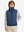 Model wearing boys full-zip fleece-lined puffer vest, hand in side pocket, relaxed fit in dark blue