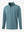 3D view of AQUA HEATHER Quarter Zip Melange Pullover showing shape and melange pattern.