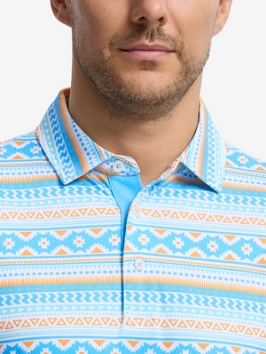 Polo de manga larga ligero con estampado