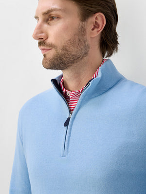 Wool Blend 1/4 Zip Sweater Pullover