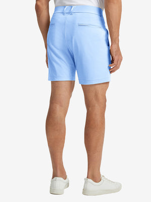 Back lower body view of the Light Blue Quick Dry Casual Shorts, showing clean lines and fit.