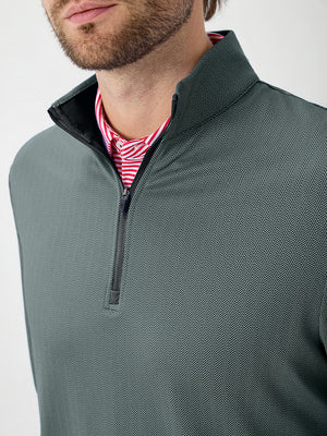Herringbone Jacquard 1/4 Zip Pullover