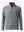 3D front view of the full print quarter zip pullover in grey/wine camo, showcasing bold and modern style.