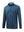 Front 3D view of jacquard quarter zip pullover in navy/blue, showing its textured fabric design.
