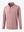 3D view of PINK HEATHER Quarter Zip Melange Pullover showing shape and melange pattern.