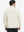 Back view of lightweight casual fleece jacket with 5 pockets, model in cream, relaxed fit