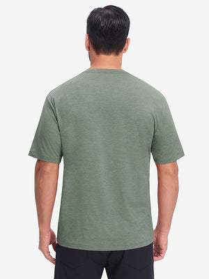 Moisture Wicking Heather Round Neck Athletic T-Shirts