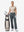 Front full body shot of model with golf gear wearing dark gray women's regular fit stretchy golf pants