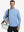 Model carrying a bag in jacquard quarter zip pullover in light blue, blending comfort and style.