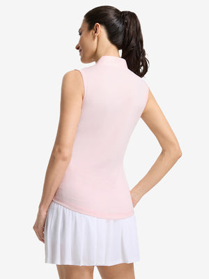 Women's 4-Way Stretch Q-Zip Pin Striped Golf Shirts