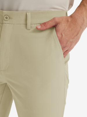 Water Repellent Classic Fit Flat Front Golf Dress Pants