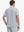 Back view of MAELREG Men's Performance Jersey Print Polo in White Purple Shark – athletic fit