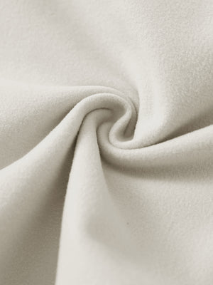 Close-up of the fabric of women's stretch fleece lined water resistant joggers in oyster gray, highlighting the fleece lining.