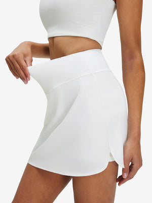 High Waist Built-in Short A-Line Golf Skirt with 5 Pockets