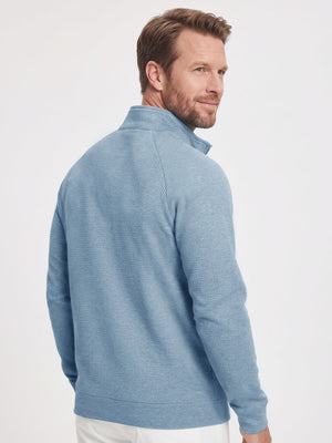 Heather Textured Quarter Zip Pullover