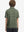 Back upper body view of kids stylish stripe polo shirts, showing pattern and olive green stripe tone