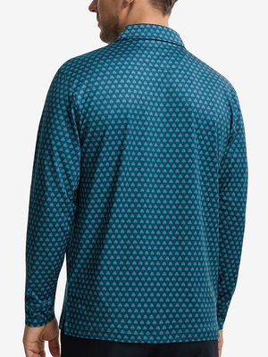 Polo de manga larga ligero con estampado