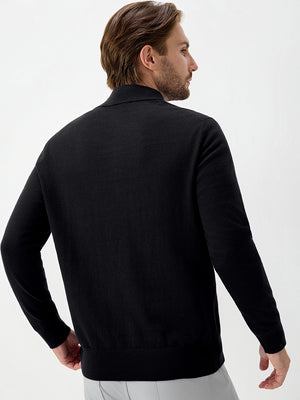 Wool Blend 1/4 Zip Sweater Pullover