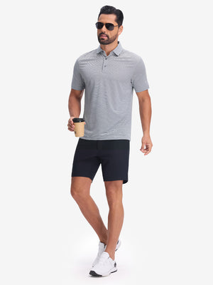 Comfy Breathable Pin-Stripe Golf Polos