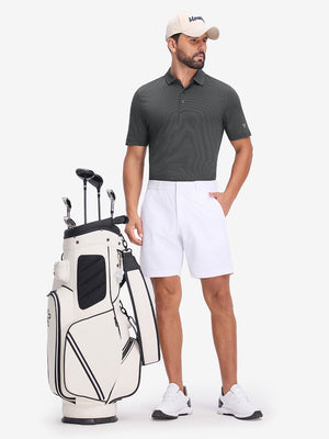 Comfy Breathable Pin-Stripe Golf Polos