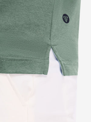 Performance Heather Contrast Collar Polo Shirts