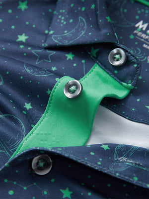 Youth Print Stretch Lightweight Polo Shirts