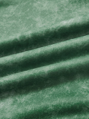 Exclusive print kangaroo hoodies, close-up of fabric in green with unique printed texture and soft feel