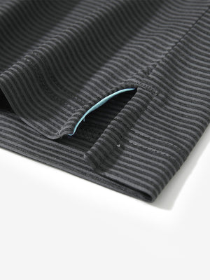 Comfy Breathable Pin-Stripe Golf Polos