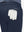 Detail view of back pocket on navy flat front golf joggers pants with belt loops