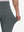 Detail view of pants elasticity on dark gray breathable casual slacks with 4 pockets