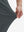 Detail view of pants elasticity on dark grey flat front golf joggers pants with belt loops