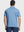 Rear half-body view showing fit and jacquard pattern of Ventilated Heather Jacquard Polo – CLASSIC BLUE