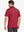 Back half-body view of Red Chest Print Polo Shirts