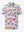 Back half-body view wearing BLUE ORANGE CAMO Stylish Printing Summer Shirt.