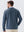 Heather Brushed Rib Knit Crewneck Sweatshirt