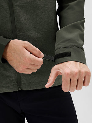 Windproof Colorblock Heather Full Zip Jacket