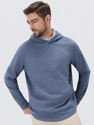 Stretch Ultra-Comfy Heather Brushed Rib Knit Hoodie