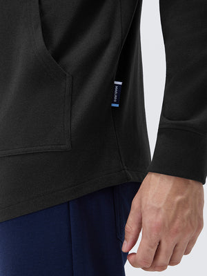 Stretch Ultra-Comfy Heather Brushed Rib Knit Hoodie