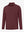 Front 3D view of Skin-friendly long sleeve melange polo in burgundy with refined look