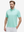 Front half-body view of a model wearing the aqua blue everyday classic solid polo, displaying the chest pocket detail